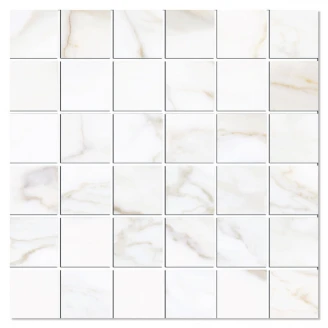 Marmor Mosaik Klinker Via Appia Hvid Mat 30x30 (5x5) cm-2